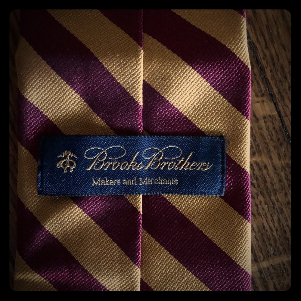Brooks Brothers tie.